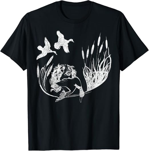 Vintage Duck Hunting with Dogs Tee Hunters Duck Hunter Hunt TShirt Amazon.co.uk Fashion